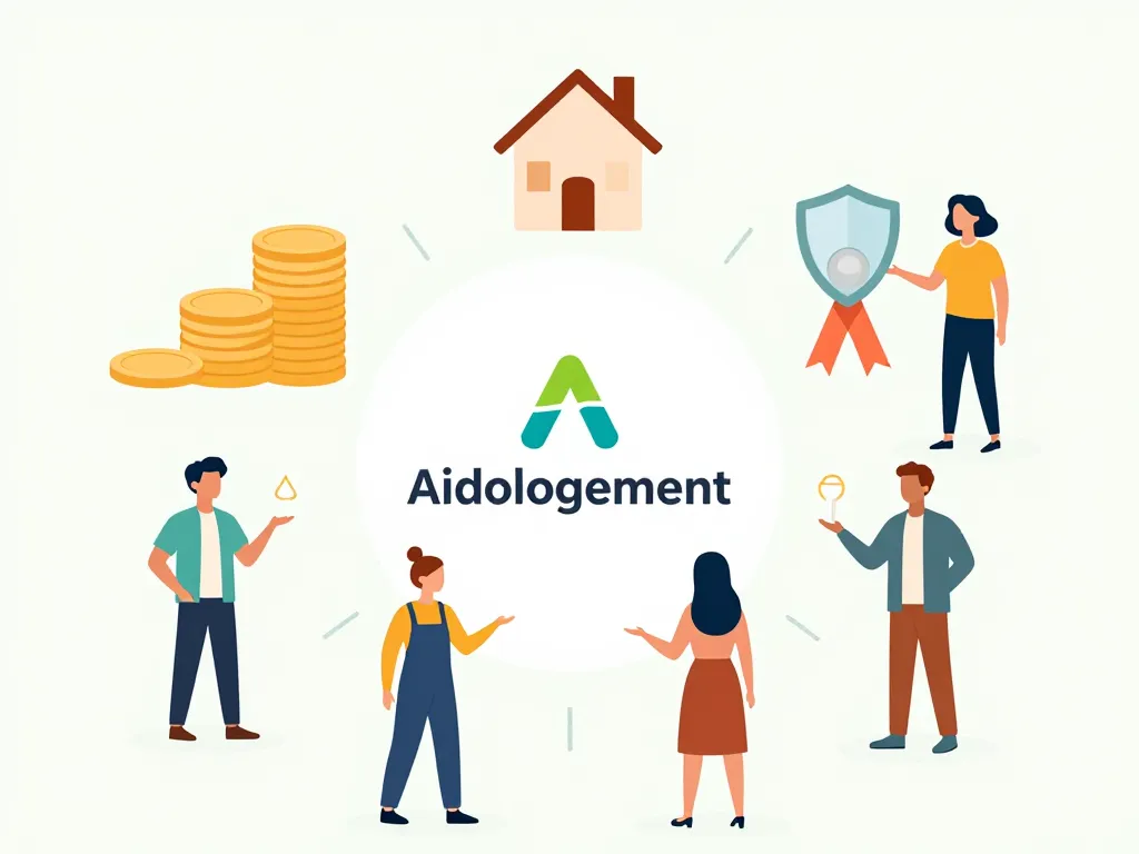 Illustration éditoriale principales aides logement aidologement