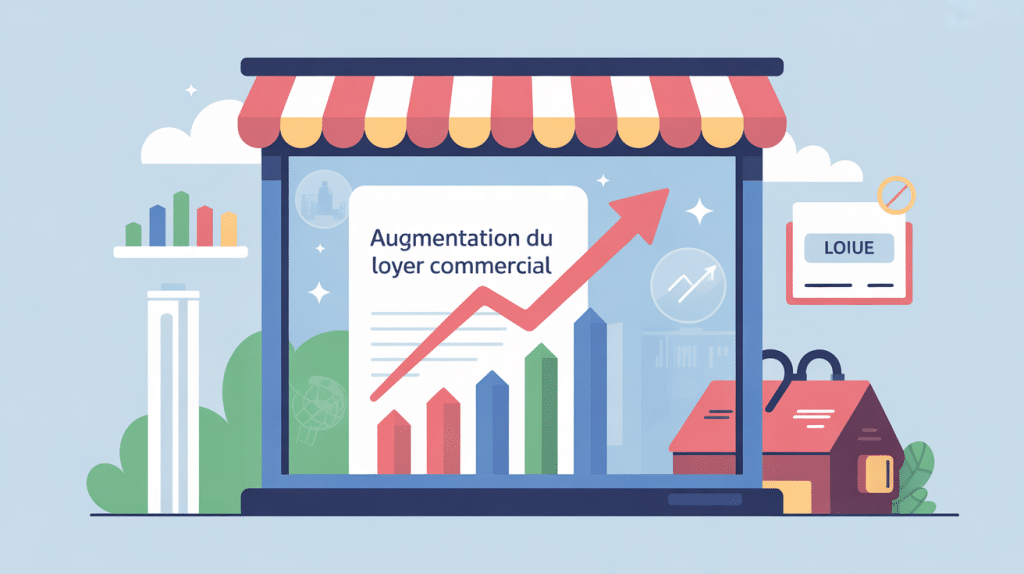 augmentation du loyer commercial illustration vitrine et bail