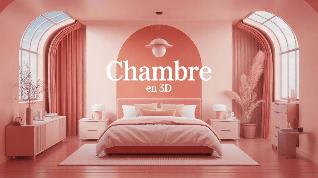 chambre en 3d vue isométrique moderne