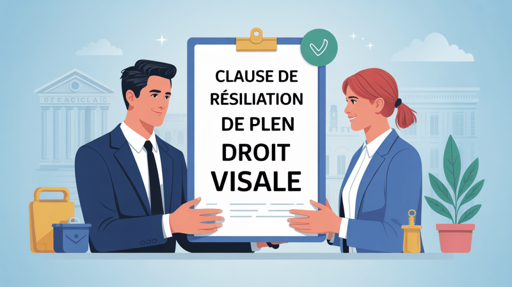 clause de résiliation de plein droit visale illustration bail en France