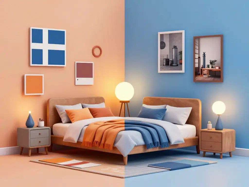 chambre en 3d variations déco et éclairage