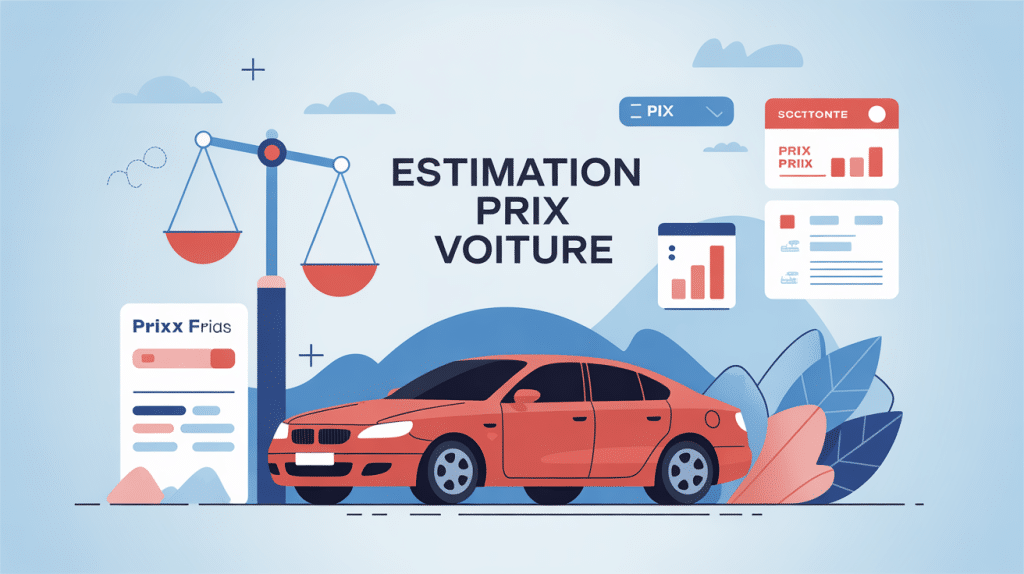illustration estimation prix de ma voiture visuel seo