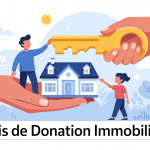 frais donation d'un bien immobilier à son fils image symbolique clé maison