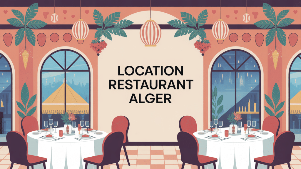 location restaurant alger illustration moderne événement