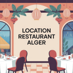 location restaurant alger illustration moderne événement