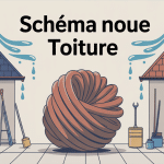 schéma technique noue de toiture vu d'ensemble