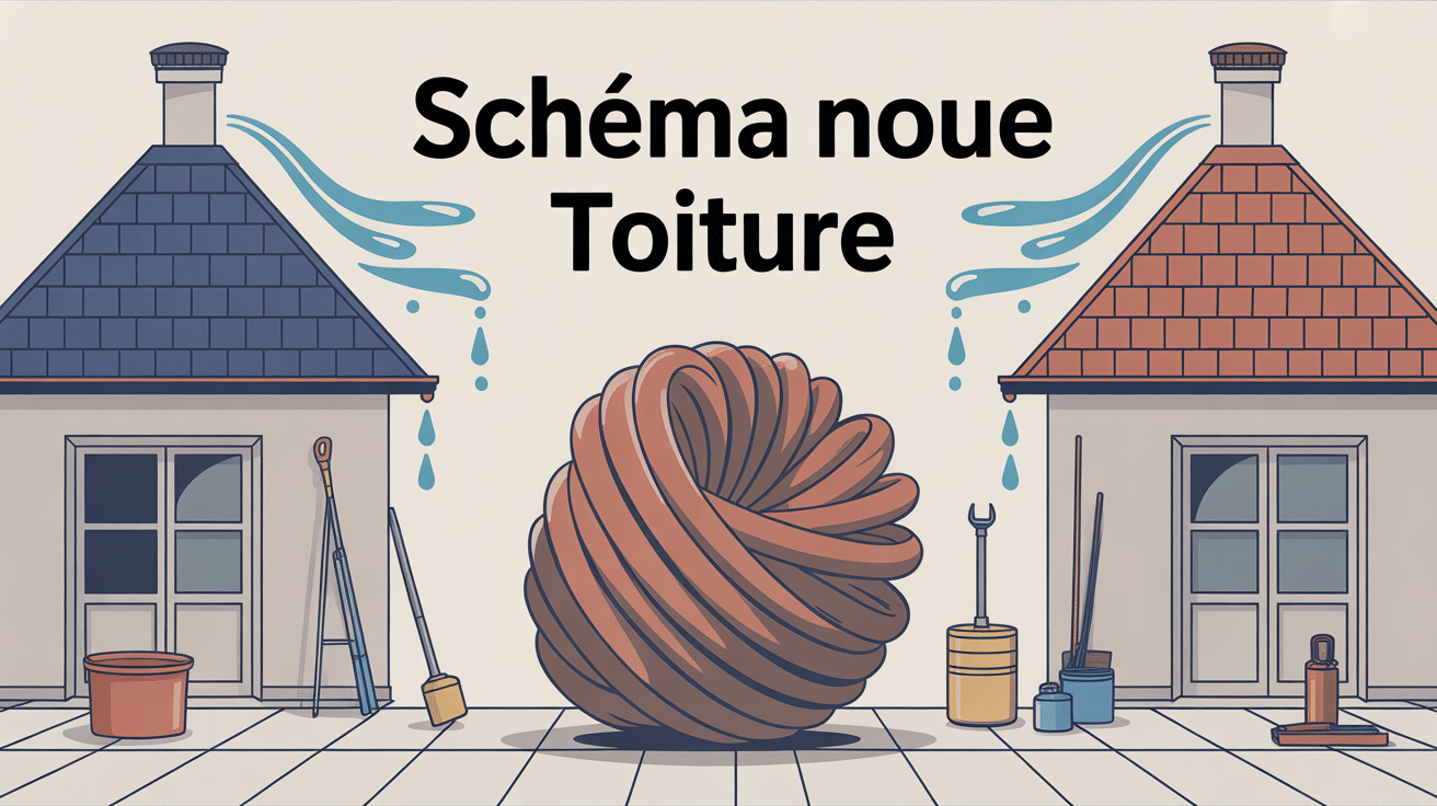 schéma technique noue de toiture vu d'ensemble