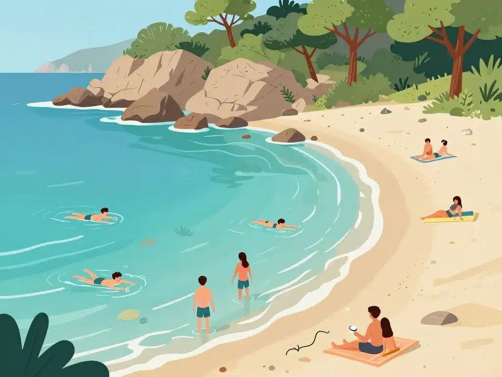 Plages Isolella et criques pour baignade et snorkeling