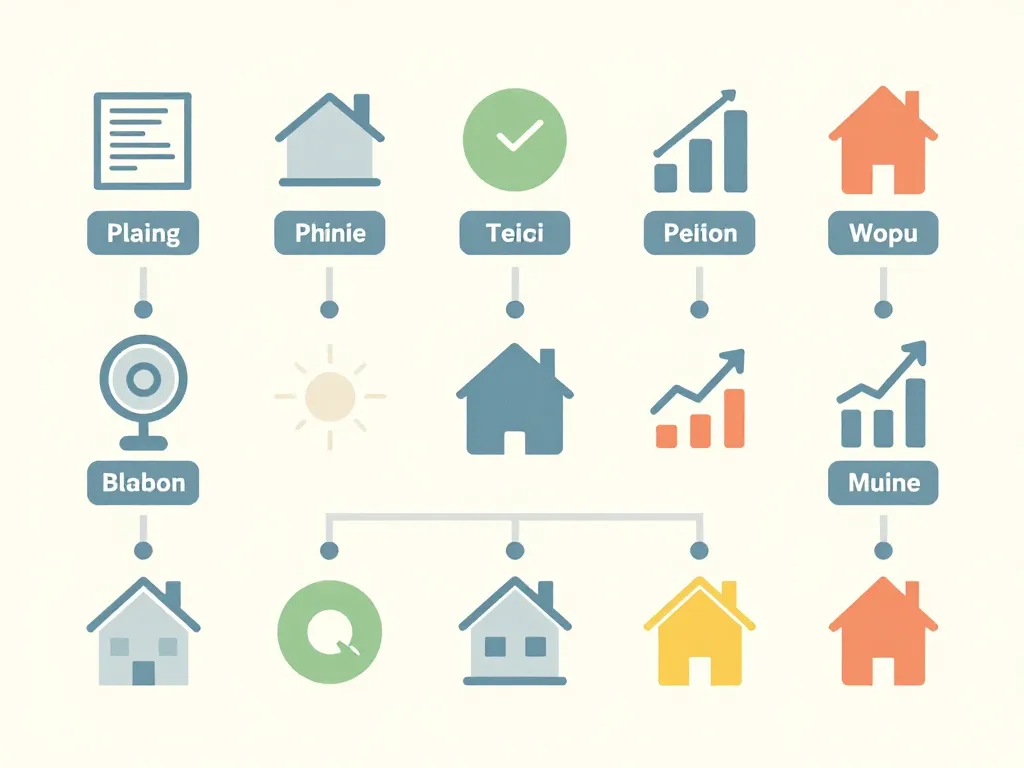 diagramme étapes planning construction maison préparation