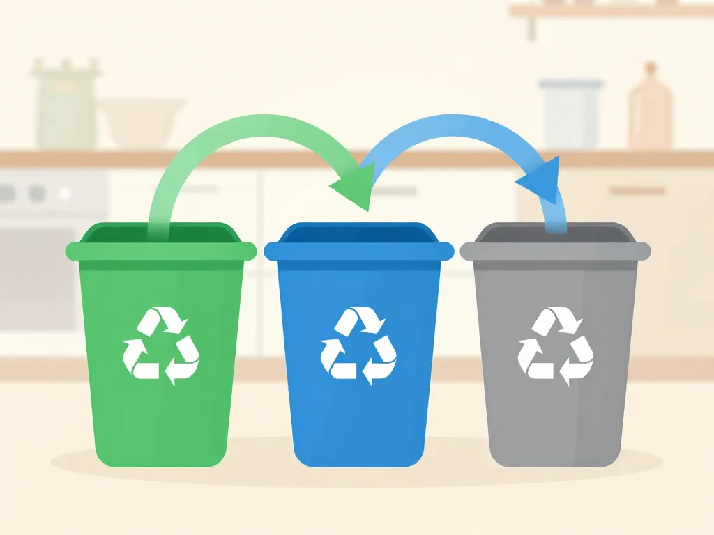 poubelle design cuisine tri sélectif compartiments écologiques