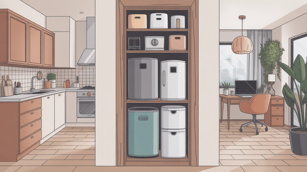 poubelle design dans déco cuisine salle de bain bureau