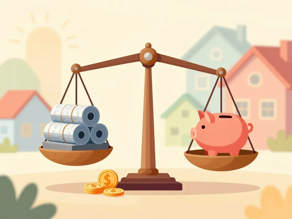 illustration balance qualité budget pour prix extension maison m2