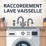 raccordement lave vaisselle cuisine moderne eau et électricité