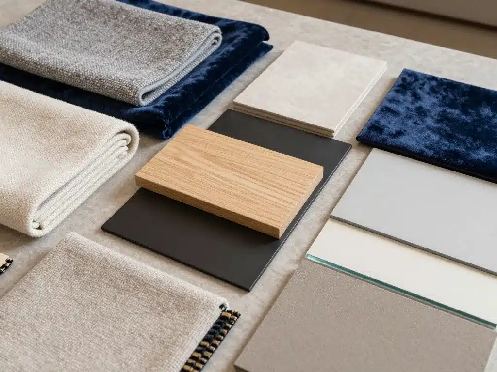 salon contemporain couleurs matières textures design