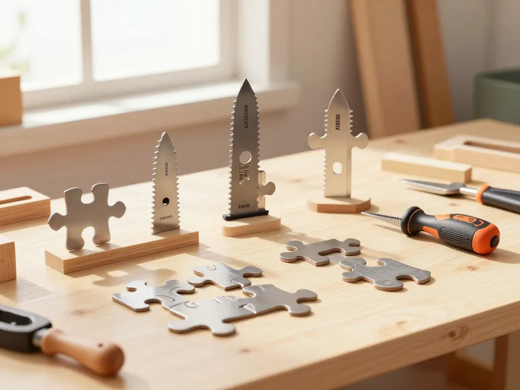 Différents modèles de scie sauteuse Racetools sur un établi