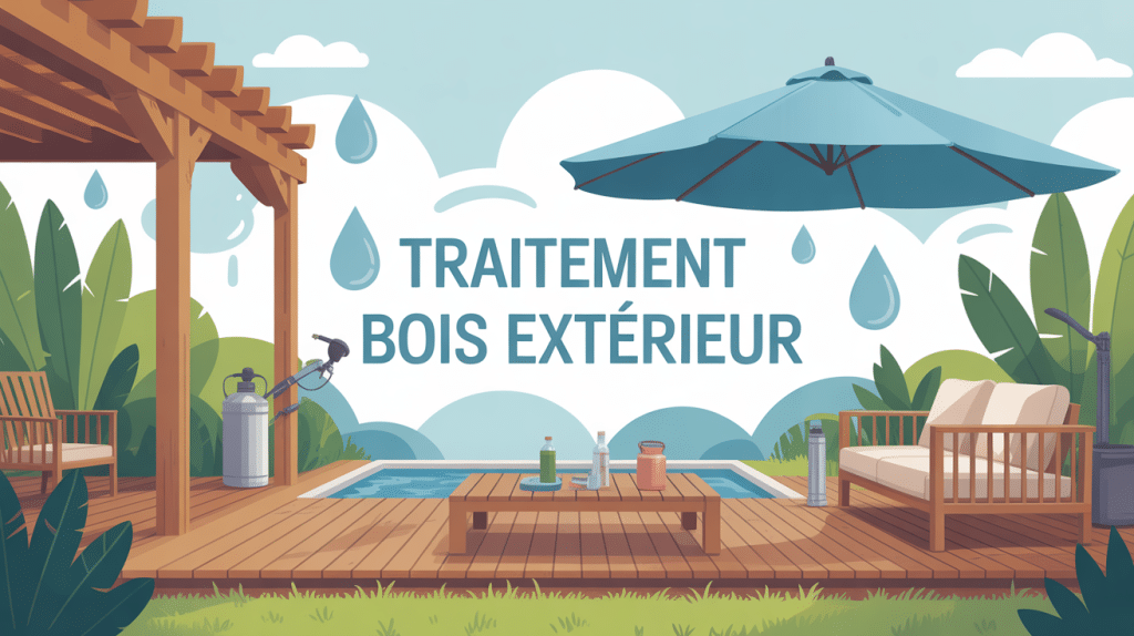 illustration traitement bois extérieur grande protection