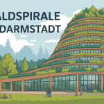 Waldspirale Darmstadt bâtiment écologique spiralé