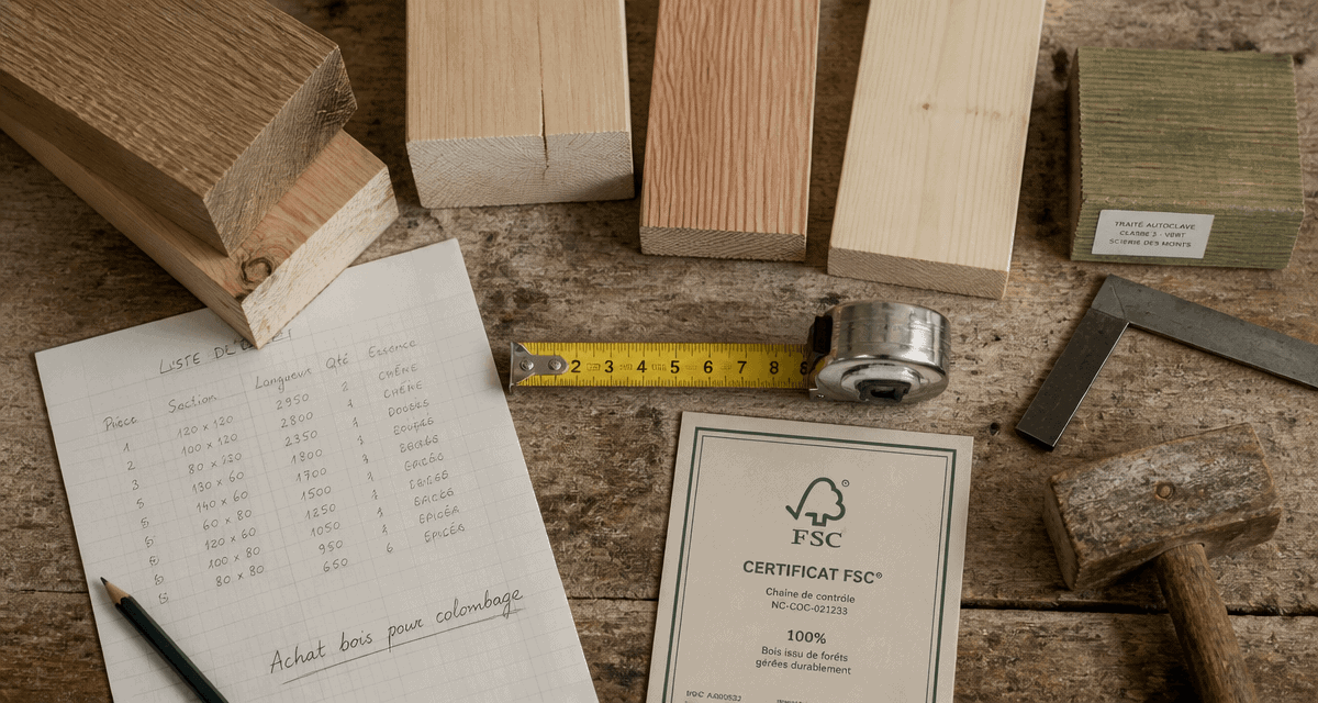 achat bois pour colombage pièces bois outils atelier