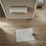 Clim dans couloir pour refroidir les chambres, vue du dessus