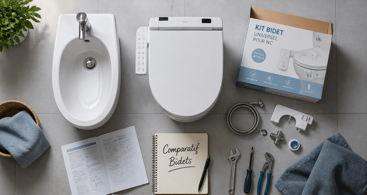 Comparatif bidet toilet bidet, bidet traditionnel et WC lavant en salle de bain