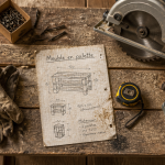Fabriquer meuble palette, outils sur établi