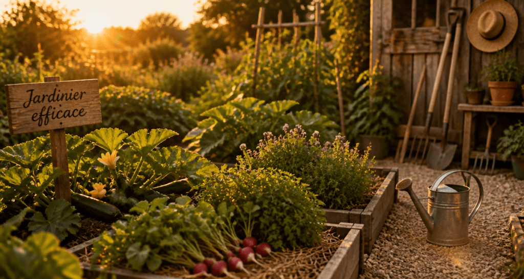 jardinier facile potager surélevé paillé