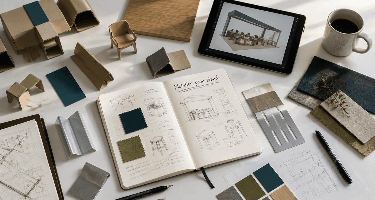 mobilier pour stand exposition maquettes et accessoires