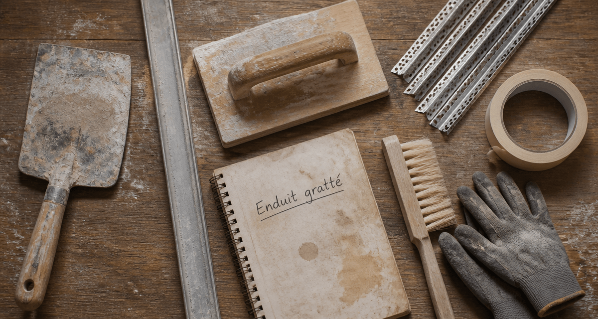 outils façadier enduit gratte