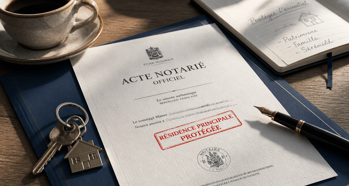 Renonciation à l'insaisissabilité de la résidence principale, acte notarié et clés