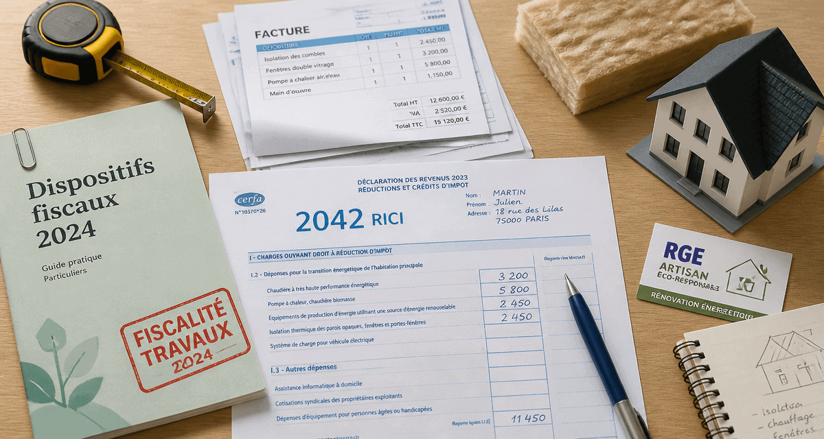 travaux déductibles impôts résidence principale 2024 formulaire factures