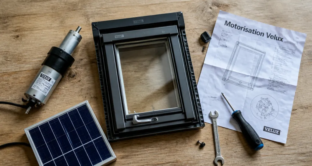 moteur electrique pour velux, outils et kit solaire