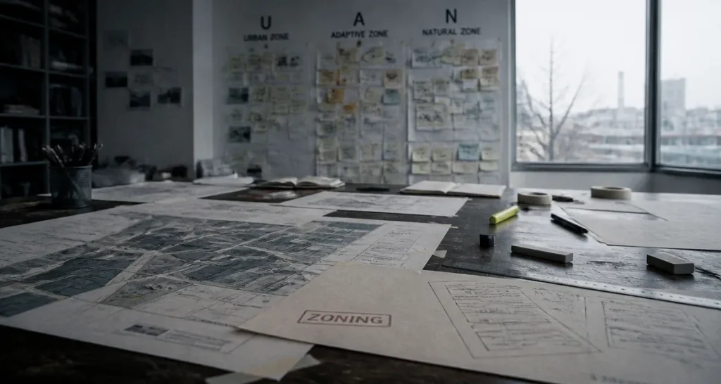 Zonings de zoning urbain : plans et zones U/A/N