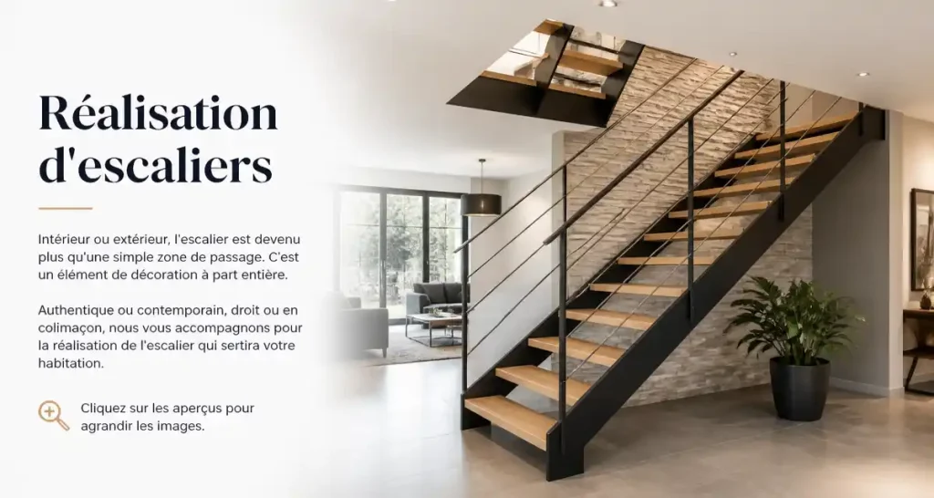 Réalisation d&rsquo;escaliers