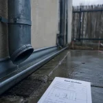 Gouttiere sur mur en limite de propriété, zéro débord, eaux pluviales