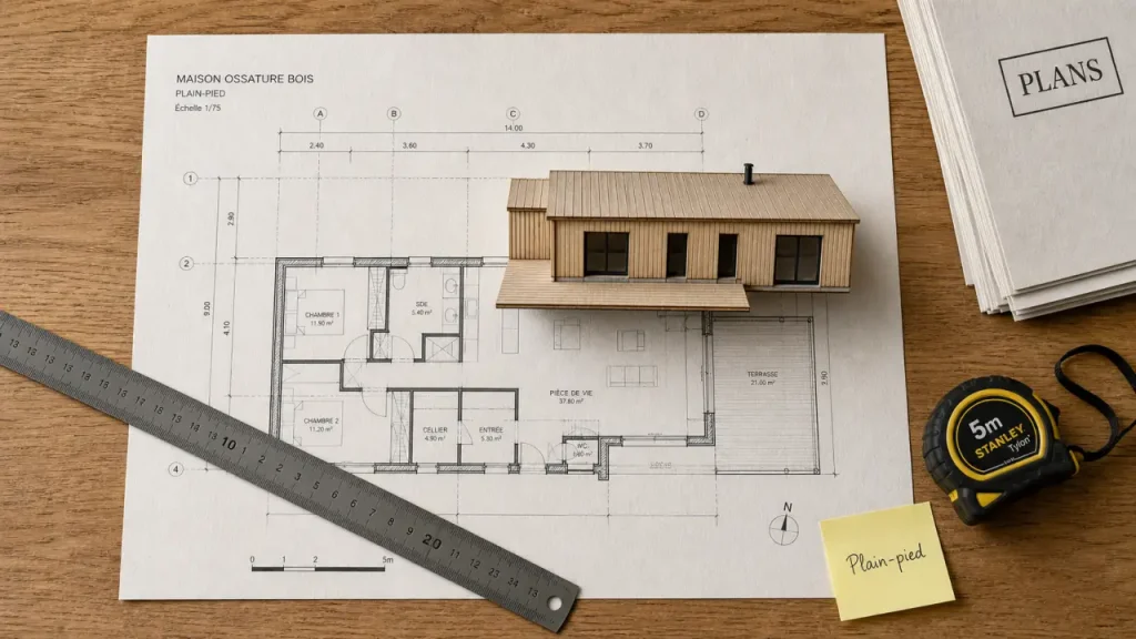 maison en bois plan : options plain-pied, étage et chalet