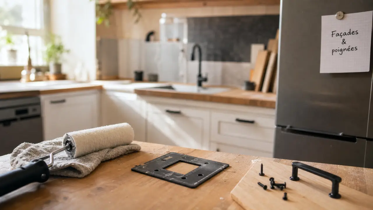 Rénover sa cuisine sans changer les meubles : façades repeintes, crédence et supports préparés
