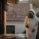 Intervention nid de guepe : recul de 3 m et protection