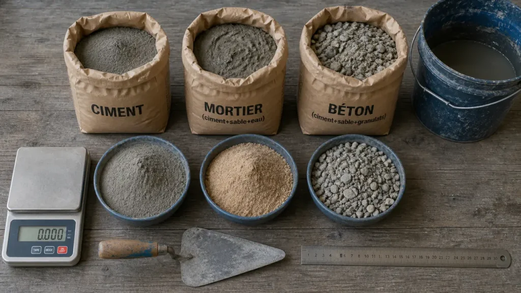 Mortier beton : ciment, mortier et béton pour sceller une dalle