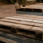Palette pour terrasse : palette Europe en bois brut sur base nivelée