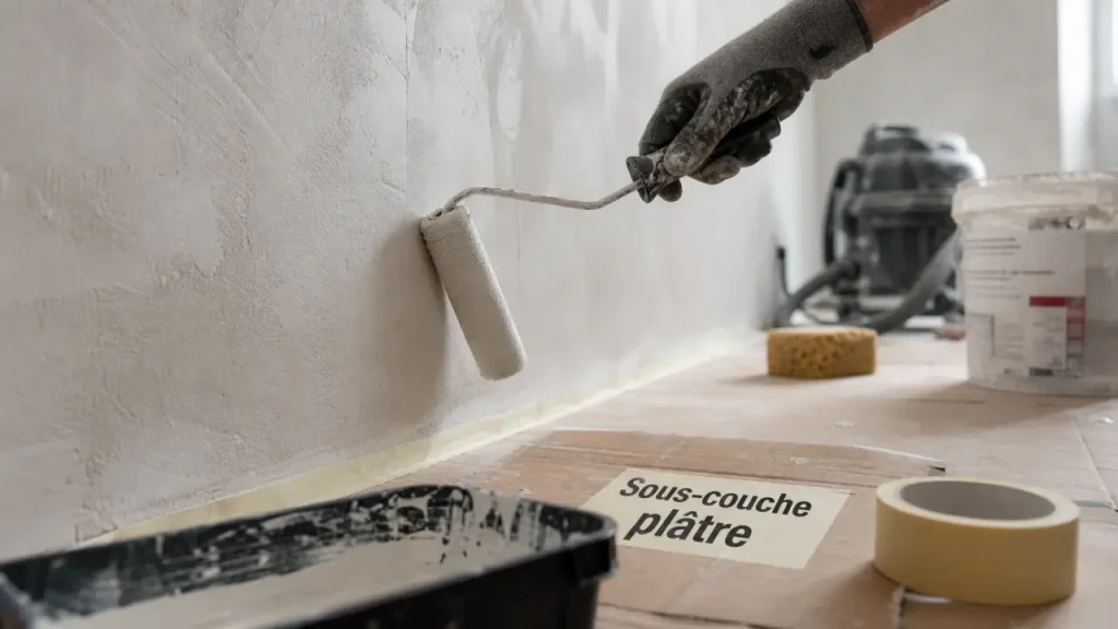 Peindre du platre sur plâtre sans cloques, ponçage et sous-couche
