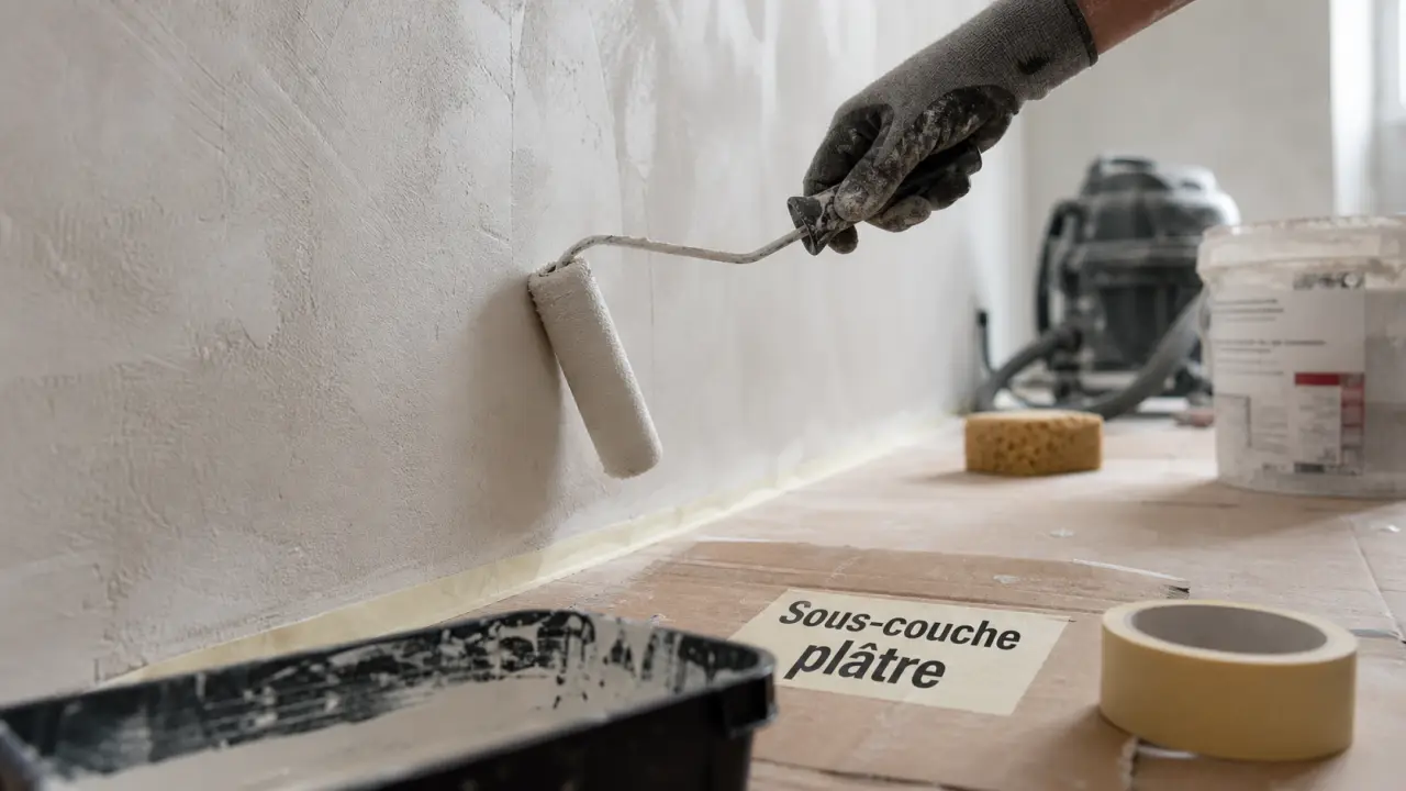 Peindre du platre sur plâtre sans cloques, ponçage et sous-couche
