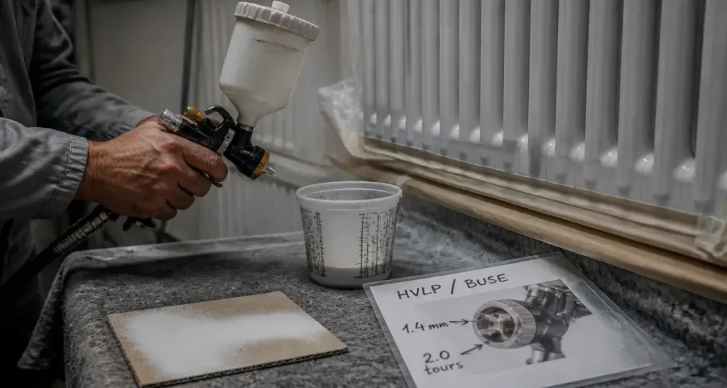 Pistolet peinture avis : réglage HVLP sans traces