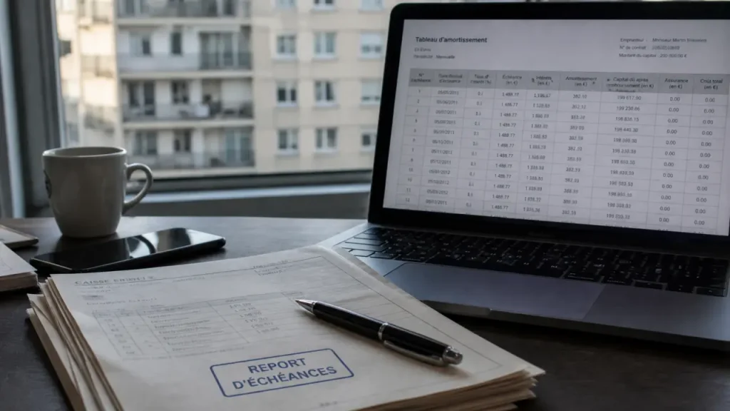 Suspendre credit immobilier : report d’échéances et documents bancaires