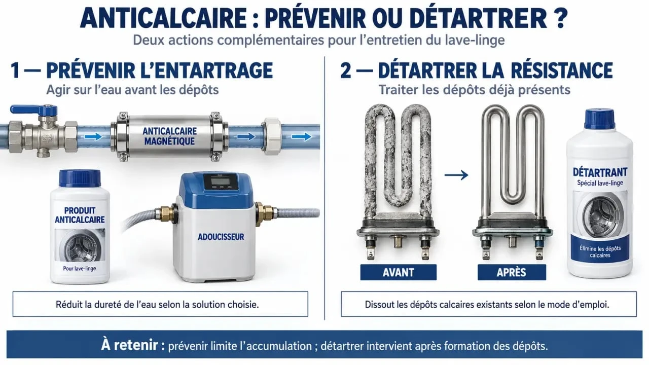 Anti calcaire machine à laver : prévention de l’entartrage et détartrage comparés