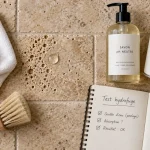 Entretien du travertin : savon noir oui, test hydrophobe sur travertin