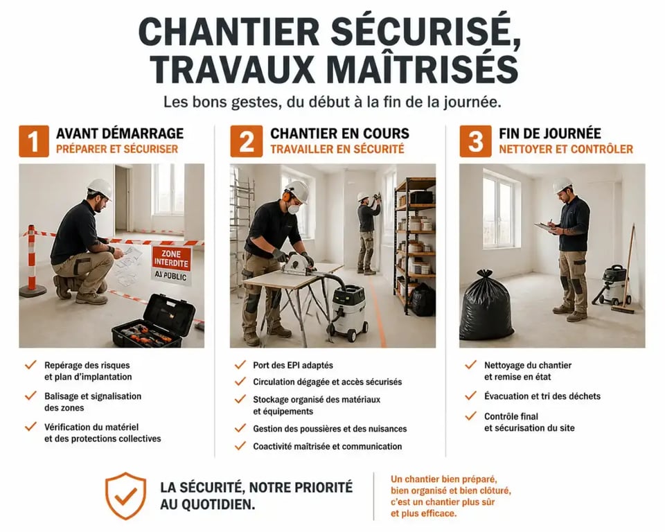Comment sécuriser son chantier de rénovation en tant qu'artisan : avant, pendant et après chantier