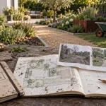 Plan de jardin du paysagiste local pour jardin et paysage, mesures et paillage