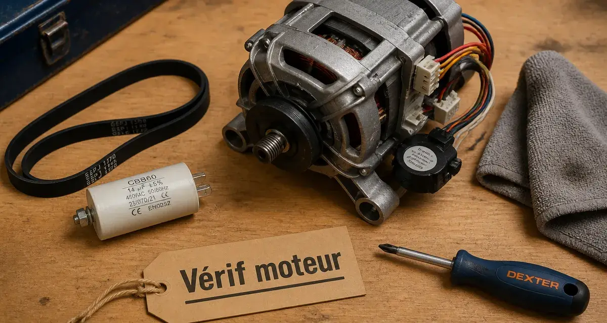 Moteur machine a laver démonté : vérifier compatibilité avant remplacement