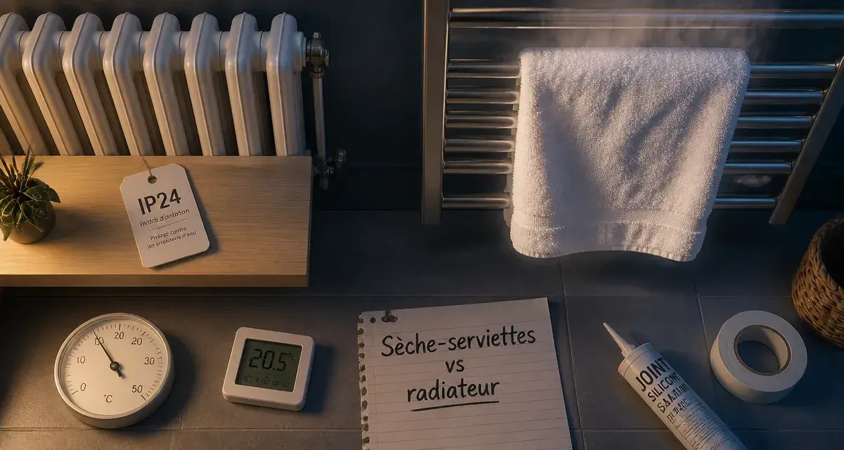 Salle de bain sèche serviette ou radiateur : sèche-serviettes et radiateur mural