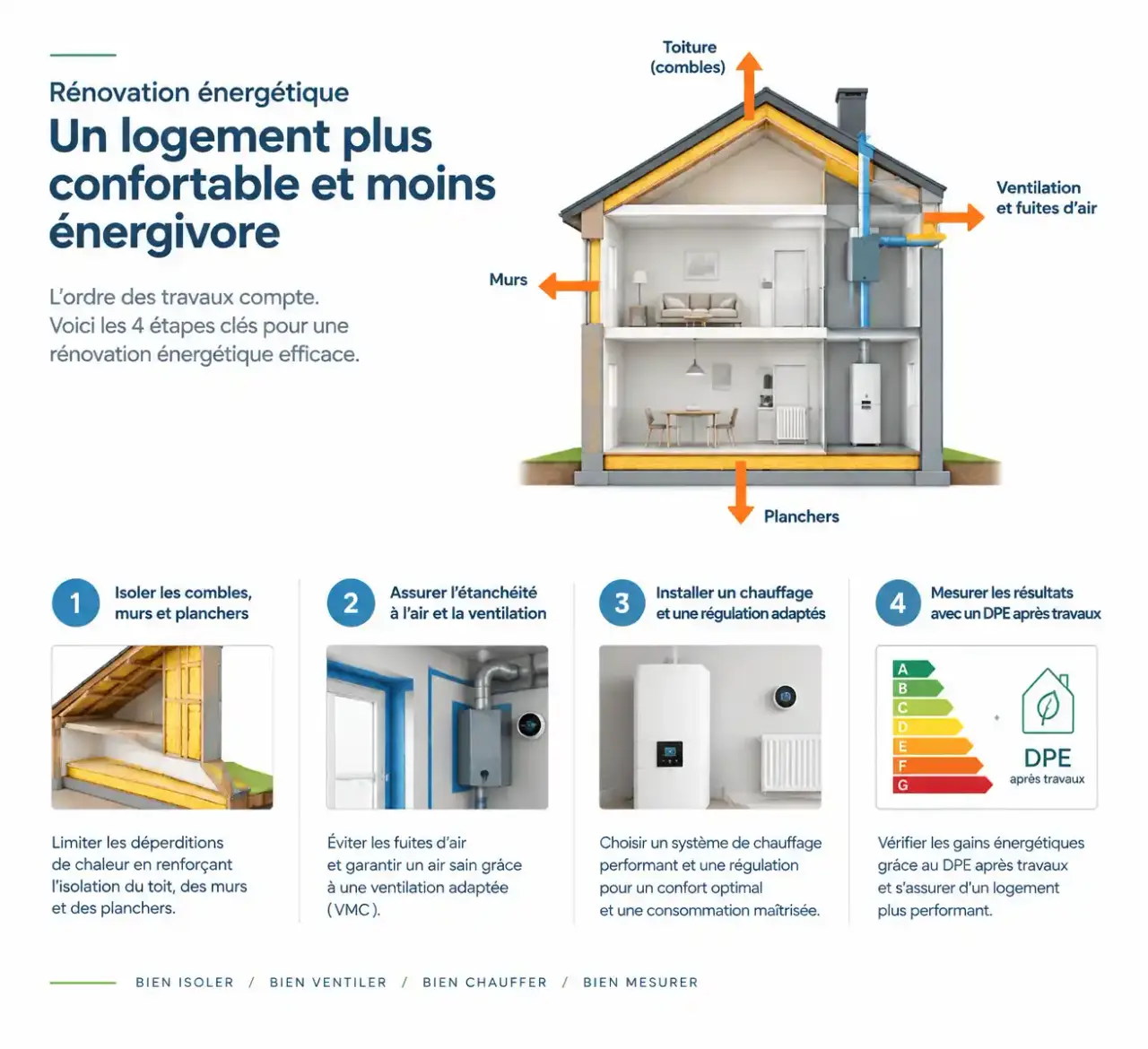 Valoriser son bien immobilier grâce à une rénovation énergétique efficace : ordre des travaux et maîtrise des déperditions de chaleur